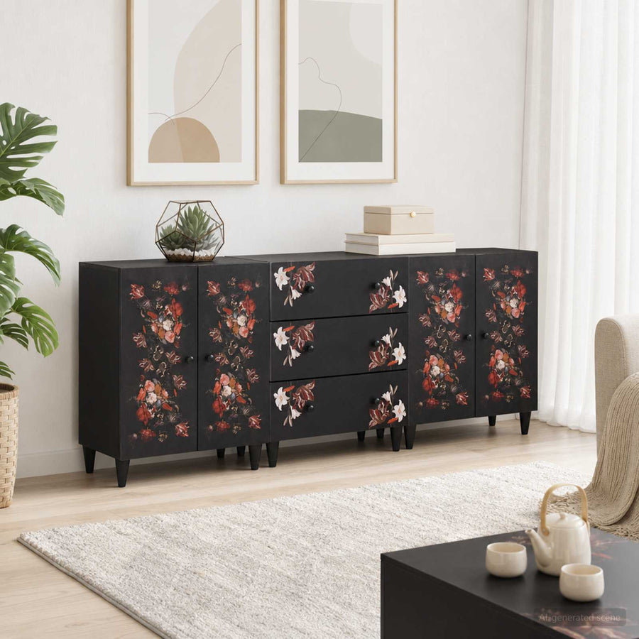 vidaXL Storage Cabinets 3 pcs 180 x 33 x 75 cm Solid Mango Wood 1