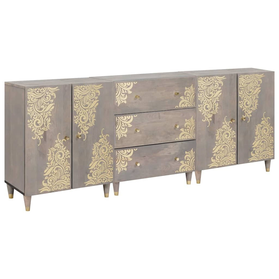 vidaXL Bathroom Cabinet Set 3 pcs 180 x 33 x 75 cm Solid Mango Wood 1