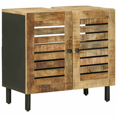 vidaXL Bathroom Cabinet Set 3 pcs Natural Solid Mango Wood 4
