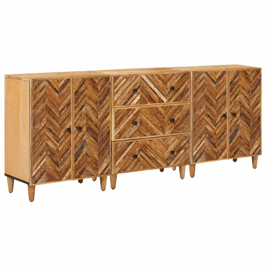 vidaXL Storage Cabinets 3 pcs 60 x 33.5 x 75 cm Solid Mango Wood Brown 1