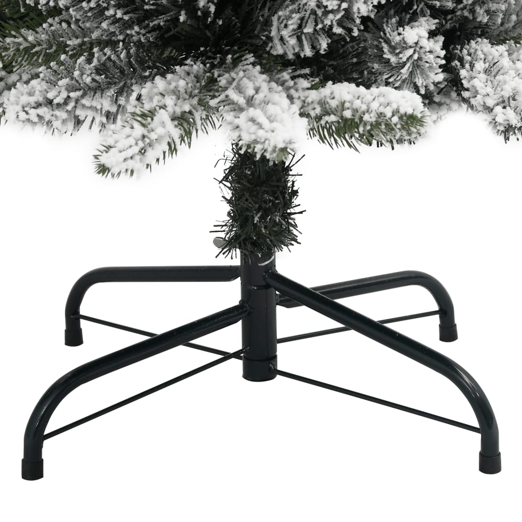 vidaXL Christmas Tree | White and green | PVC, PE, steel | Slim 6