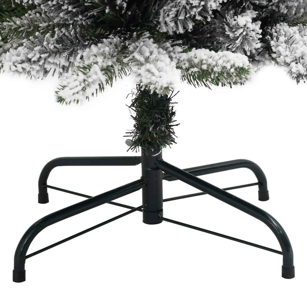 vidaXL Christmas Tree | White and green | PVC and PE, steel | Slim 6