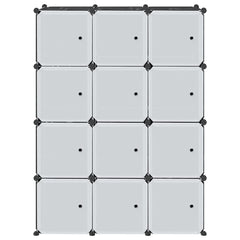 vidaXL Storage Cube Organiser with 12 Cubes and Hanging Rods PP 4