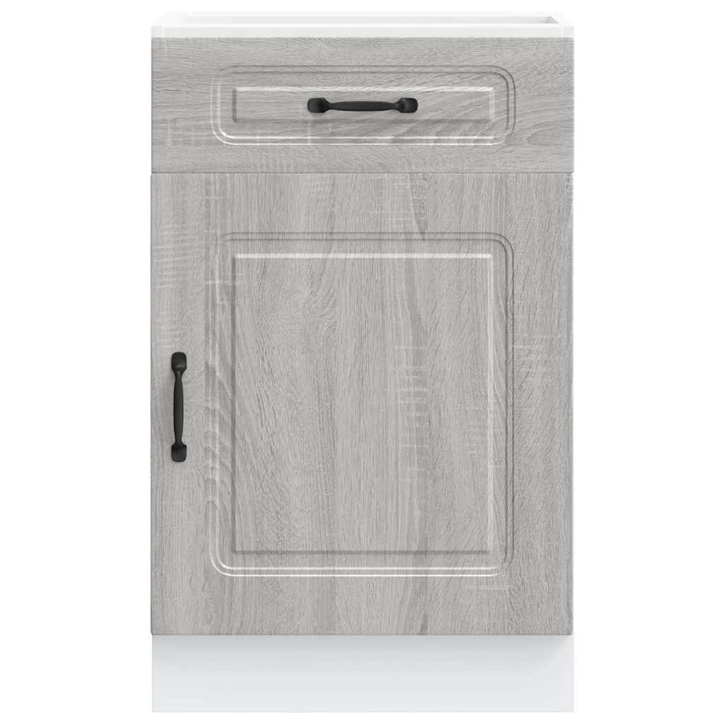 vidaXL Kitchen Base Cabinet Kalmar Grey Sonoma Engineered Wood 4
