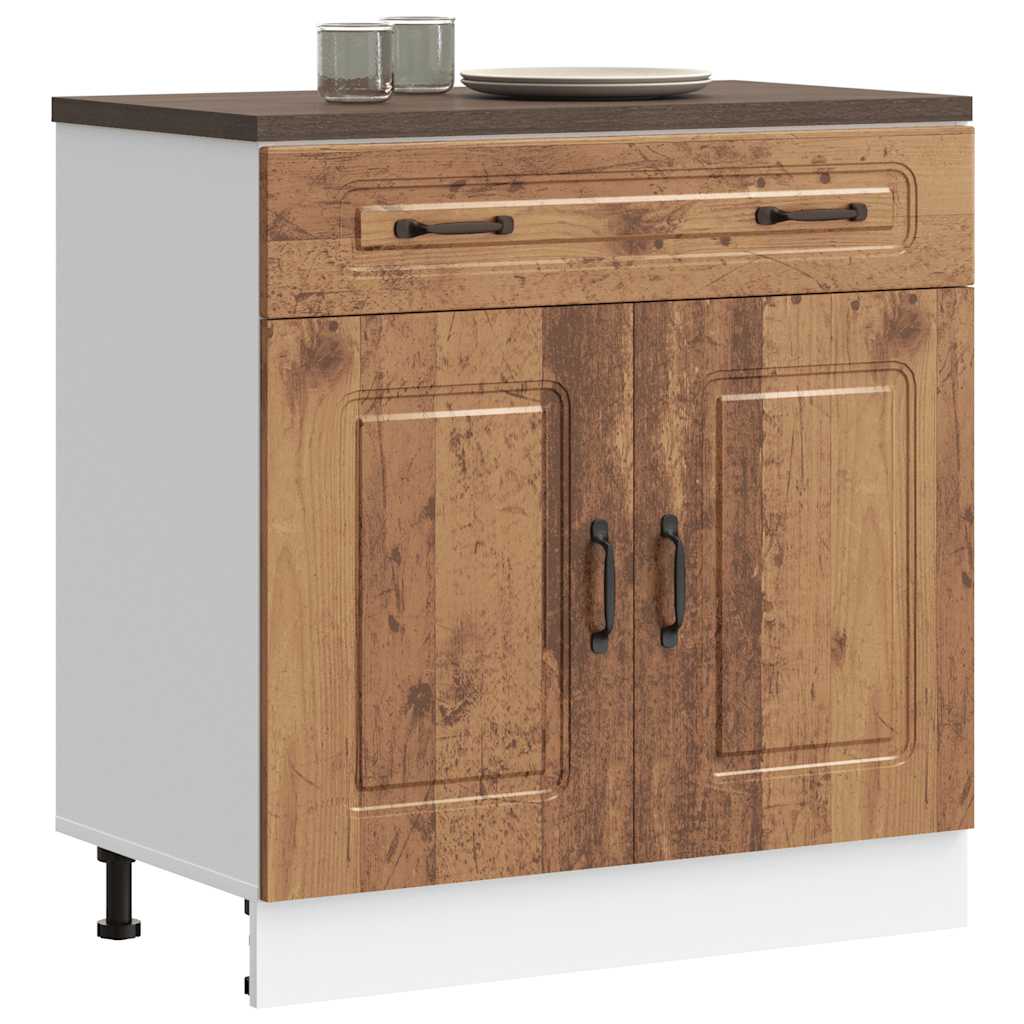 vidaXL Kitchen Base Cabinet "Kalmar" Engineered Wood Old Wood