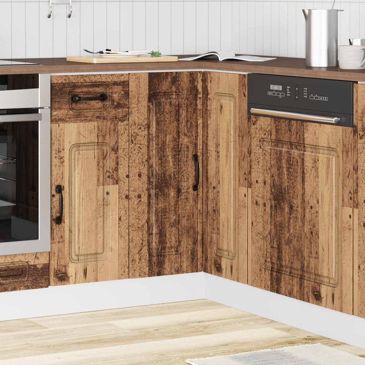 vidaXL Kitchen Base Cabinet "Kalmar" Engineered Wood Old Wood