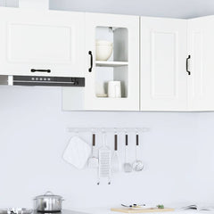 vidaXL Kitchen Wall Cabinet with Glass Door Kalmar White Engineered Wood 1