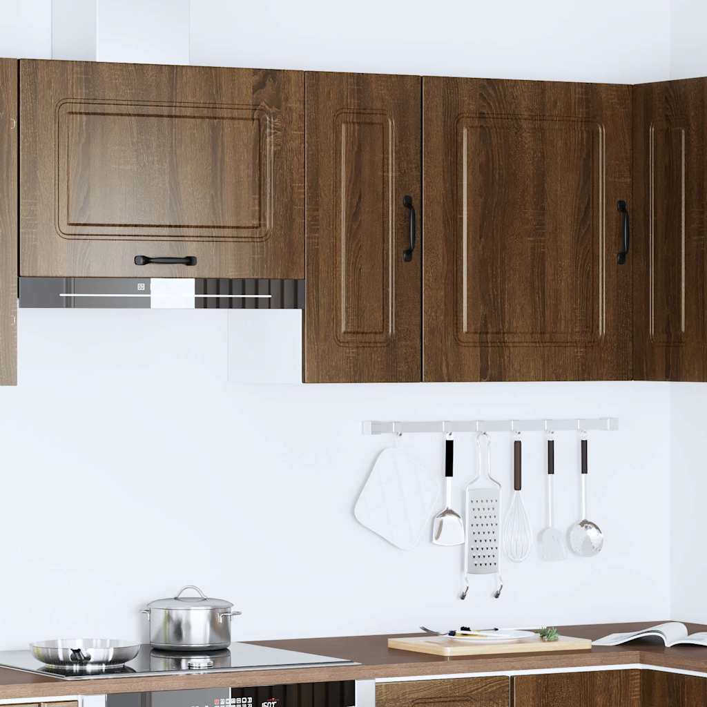 vidaXL Kitchen Wall Cabinet Kalmar Brown Oak Engineered Wood 3