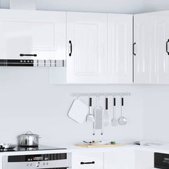 vidaXL Kitchen Wall Cabinet Kalmar High Gloss White Engineered Wood 1