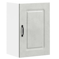 Kitchen Wall Cabinet "Kalmar" Engineered Wood Concrete grey 1x wall cabinet (1 door) 40 cm wide 40 cm high–1x wall corner cabinet 57 cm wide 100 cm high 1x wall cabinet (1 door) 40 cm wide 60 cm high