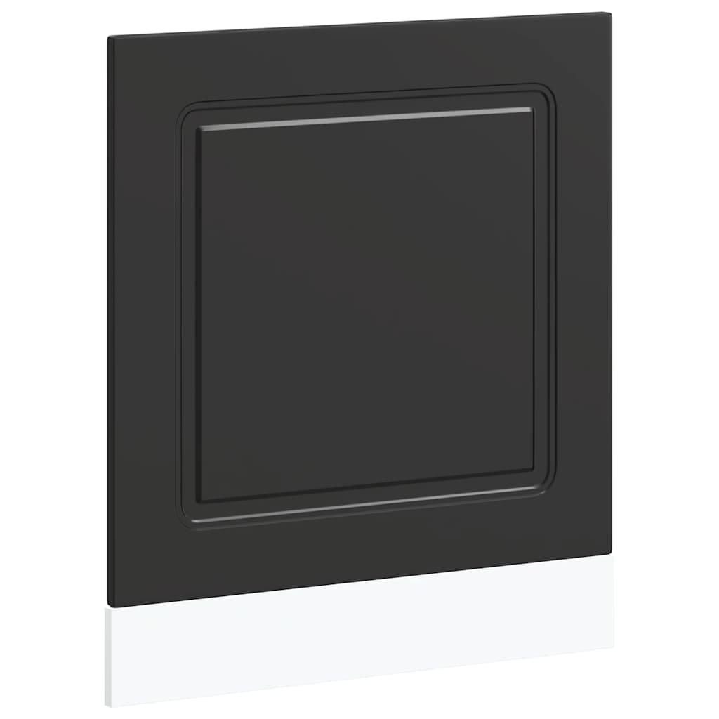 vidaXL Dishwasher Panel Kalmar Black 60x1.5x57 cm Engineered Wood 2