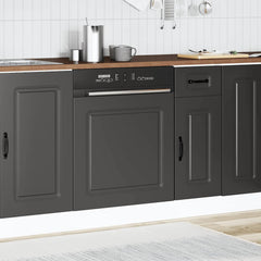 vidaXL Dishwasher Panel Kalmar Black 60x1.5x57 cm Engineered Wood 3