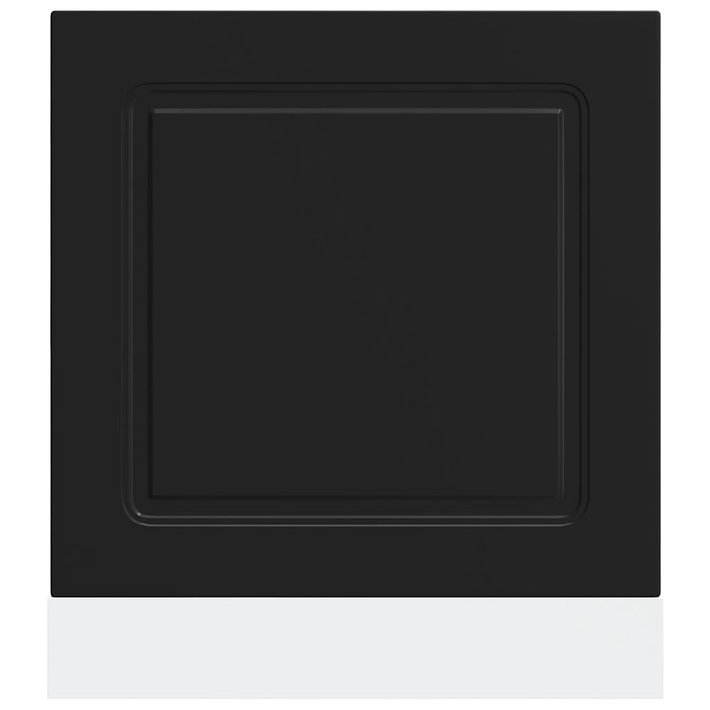 vidaXL Dishwasher Panel Kalmar Black 60x1.5x57 cm Engineered Wood 4