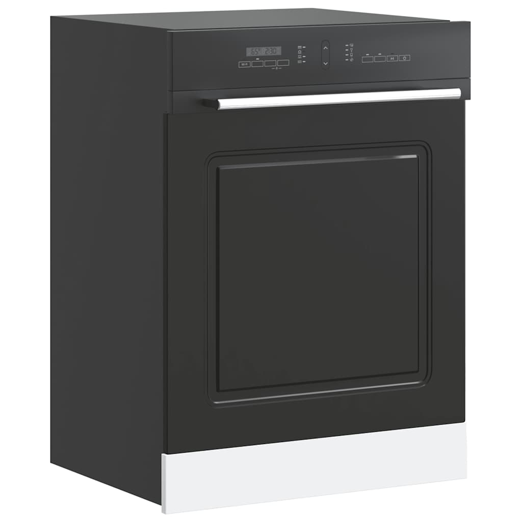 vidaXL Dishwasher Panel Kalmar Black 60x1.5x57 cm Engineered Wood 1