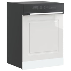 vidaXL Dishwasher Panel Kalmar High Gloss White 60x1.5x57 cm Engineered Wood 1