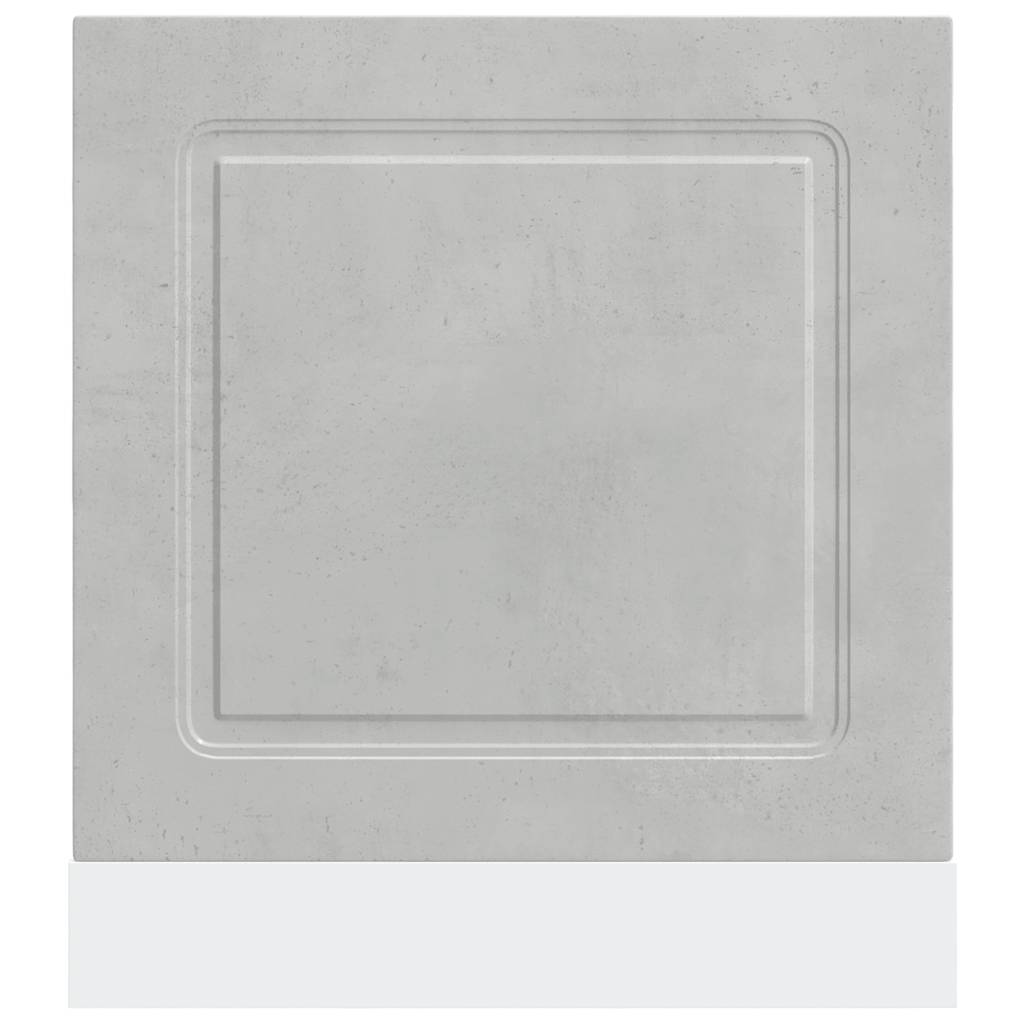 vidaXL Dishwasher Panel Kalmar Concrete Grey 60x1.5x57 cm Engineered Wood 4