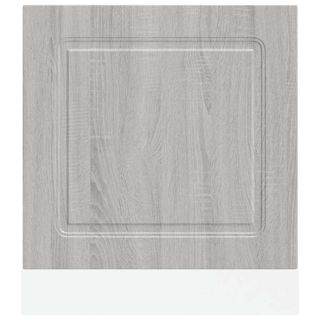 vidaXL Dishwasher Panel Kalmar Grey Sonoma 60x1.5x57 cm Engineered Wood 4