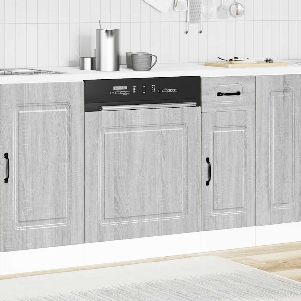 vidaXL Dishwasher Panel Kalmar Grey Sonoma 60x1.5x57 cm Engineered Wood 1