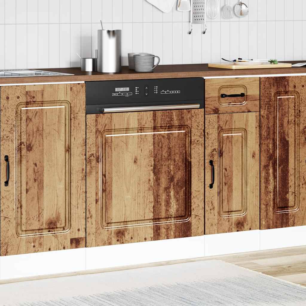 vidaXL Dishwasher Panel Kalmar Old Wood 60x1.5x57 cm Engineered Wood 1