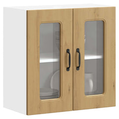 vidaXL Kitchen Wall Cabinet with Glass Door Kalmar Artisan Oak Engineered Wood 1