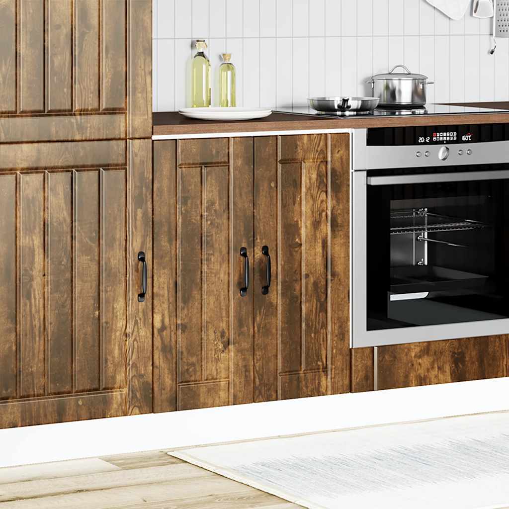 vidaXL Kitchen Base Cabinet "Lucca" Engineered Wood Smoked Oak