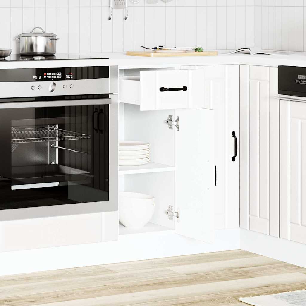 vidaXL Kitchen Base Cabinet "Lucca" Engineered Wood White