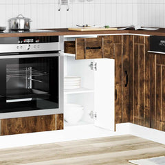 vidaXL Kitchen Base Cabinet "Lucca" Engineered Wood Smoked Oak