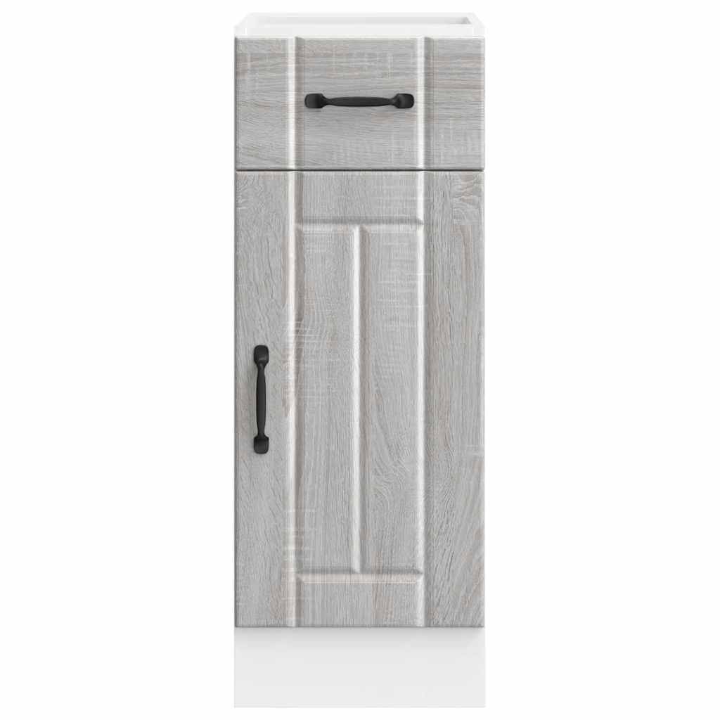 vidaXL Kitchen Base Cabinet Lucca Grey Sonoma Engineered Wood 3