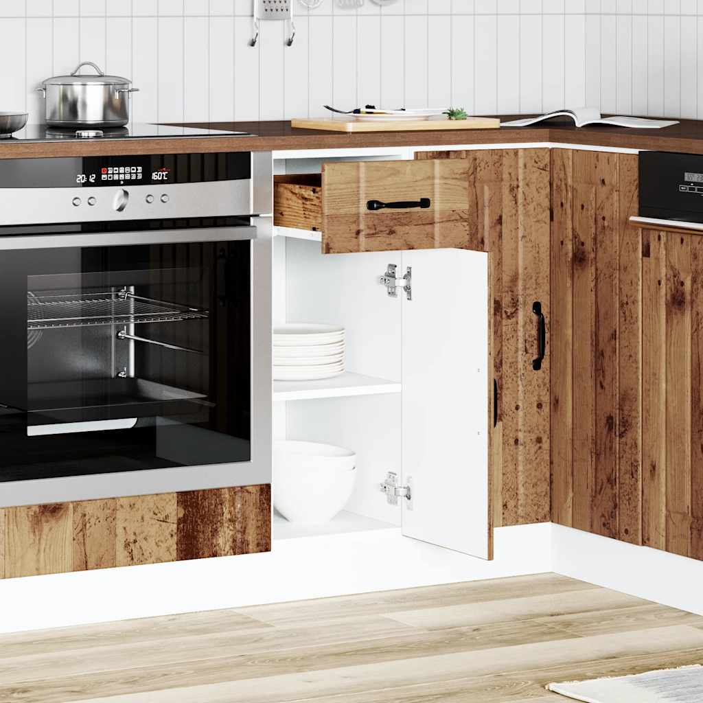 vidaXL Kitchen Base Cabinet Lucca Old Wood Engineered Wood 2