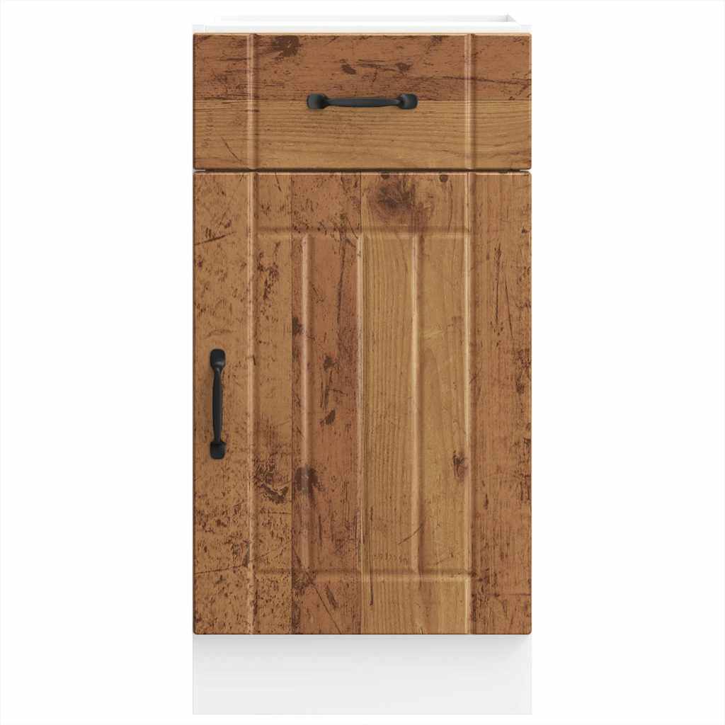 vidaXL Kitchen Base Cabinet Lucca Old Wood Engineered Wood 5