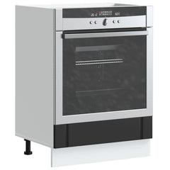 vidaXL Oven Cabinet Lucca Black Engineered Wood 1