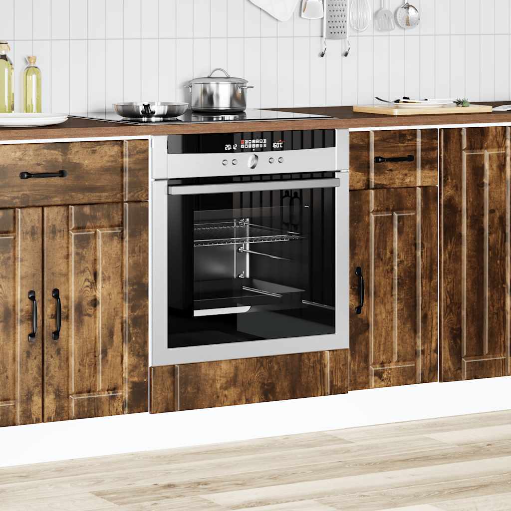 vidaXL Kitchen Base Cabinet "Lucca" Engineered Wood Smoked Oak