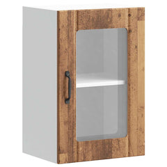 vidaXL Kitchen Wall Cabinet with Glass Door Lucca Old Wood 2