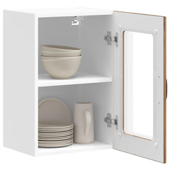 vidaXL Kitchen Wall Cabinet with Glass Door Lucca Old Wood 5