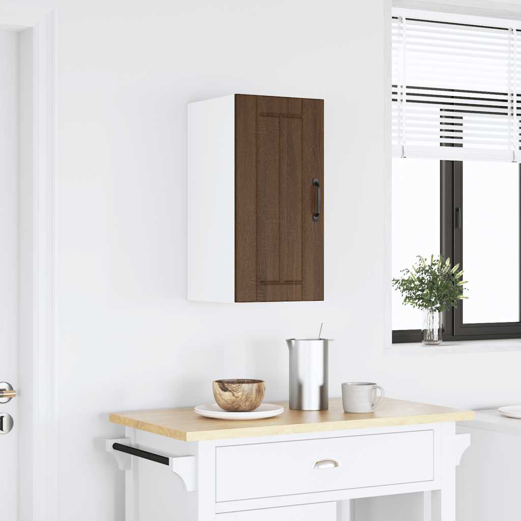 vidaXL Kitchen Wall Cabinet Lucca Brown Oak Engineered Wood 2