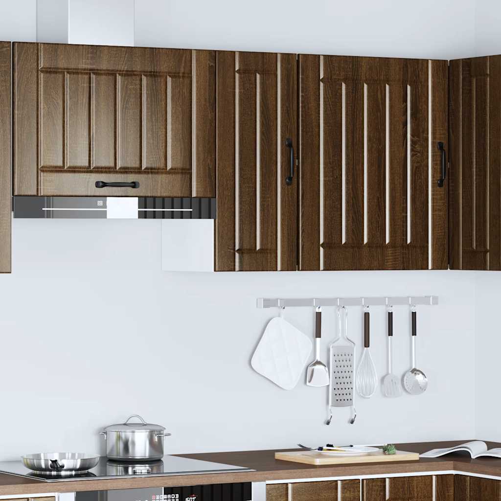 vidaXL Kitchen Wall Cabinet Lucca Brown Oak Engineered Wood 3