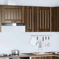 vidaXL Kitchen Wall Cabinet Lucca Brown Oak Engineered Wood 3