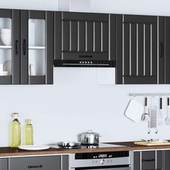 vidaXL Kitchen Wall Cabinet Lucca Black Engineered Wood 3
