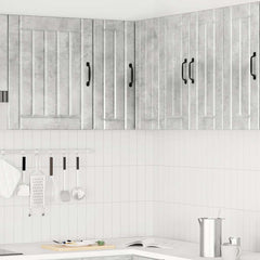 vidaXL Kitchen Wall Corner Cabinet Lucca Concrete Grey Engineered Wood 3