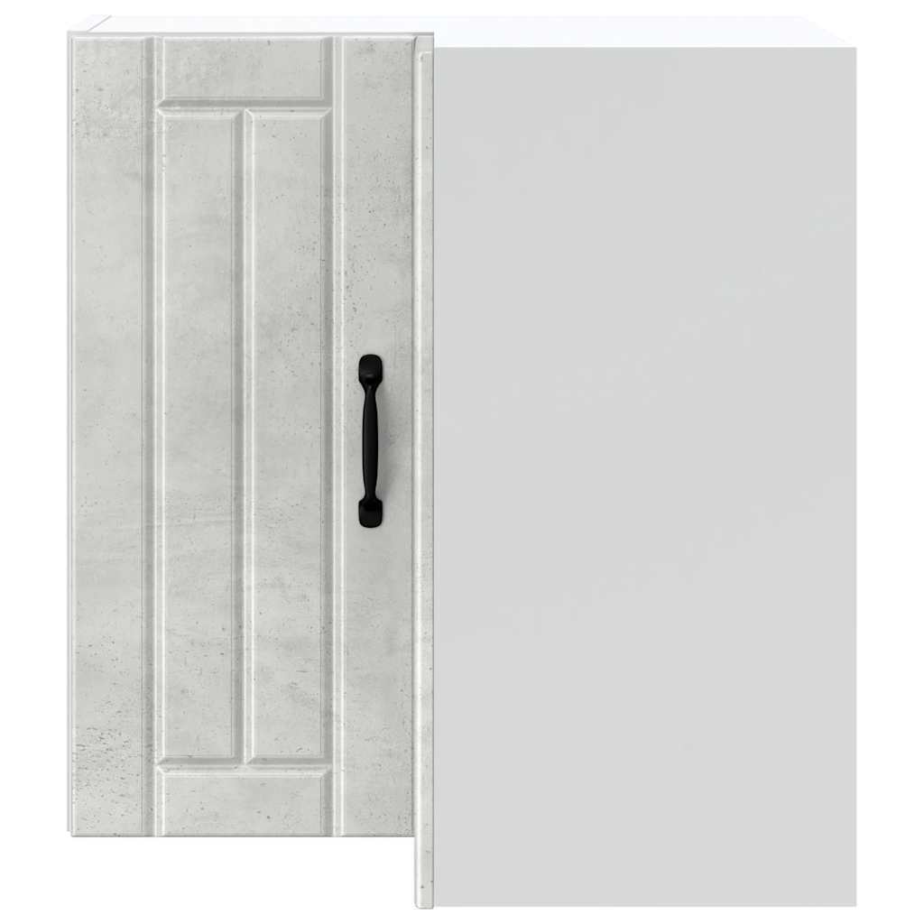 vidaXL Kitchen Wall Corner Cabinet Lucca Concrete Grey Engineered Wood 4