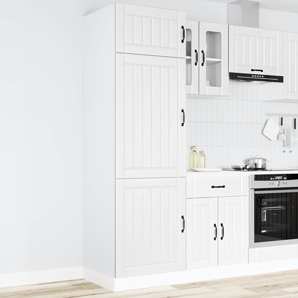 vidaXL Kitchen Base Cabinet "Lucca" Engineered Wood White