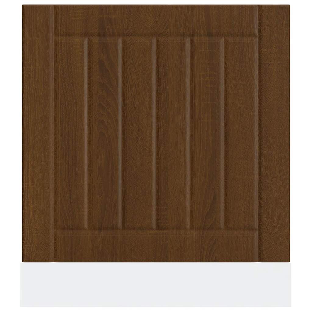 vidaXL Dishwasher Panel Lucca Brown Oak Engineered Wood 4