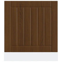 vidaXL Dishwasher Panel Lucca Brown Oak Engineered Wood 4