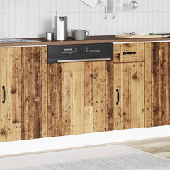 vidaXL Dishwasher Panel Lucca Old Wood Engineered Wood 3