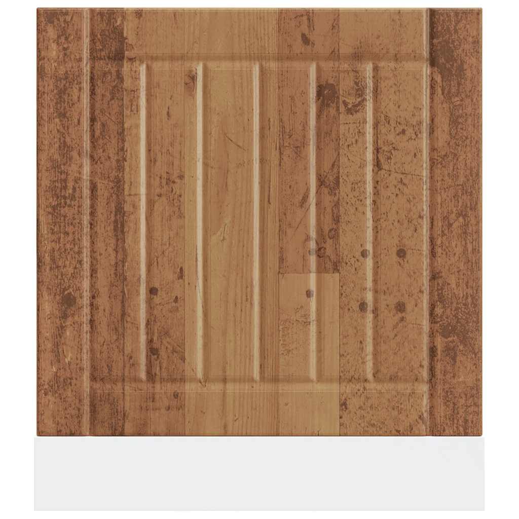 vidaXL Dishwasher Panel Lucca Old Wood Engineered Wood 4