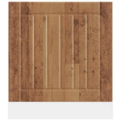 vidaXL Dishwasher Panel Lucca Old Wood Engineered Wood 4
