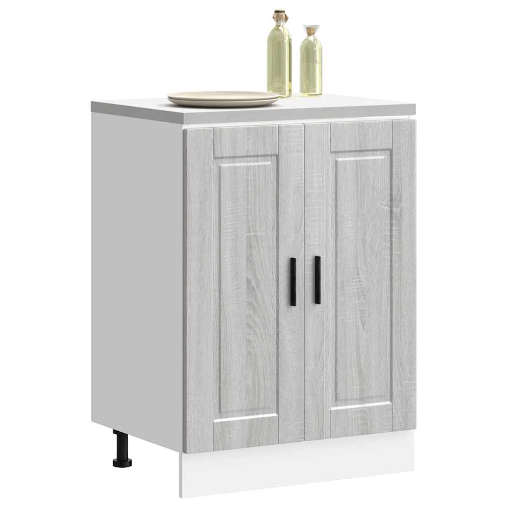 vidaXL Kitchen Base Cabinet "Porto" Engineered Wood Grey Sonoma