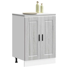 vidaXL Kitchen Base Cabinet "Porto" Engineered Wood Grey Sonoma
