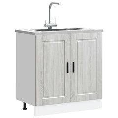 vidaXL Kitchen Base Cabinet "Porto" Engineered Wood Grey Sonoma