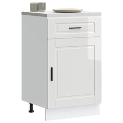 vidaXL Kitchen Base Cabinet Porto High Gloss White Engineered Wood 1